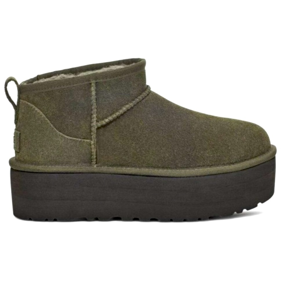 Ugg Ultra Mini Platform Women’s Sz 10 Dark Green Gently Worn Once